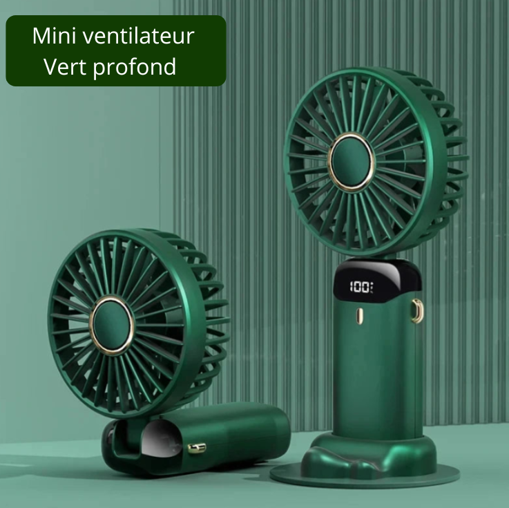 Mini ventilateur portable batterie externe